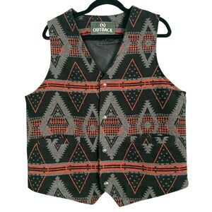 Outback Trading Co Owen Vest 29737 Southwest Wool Blend Aztec Mens LG Western